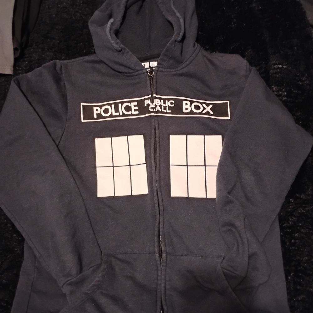 Tardis Police Box Hoodie Women's Navy Blue